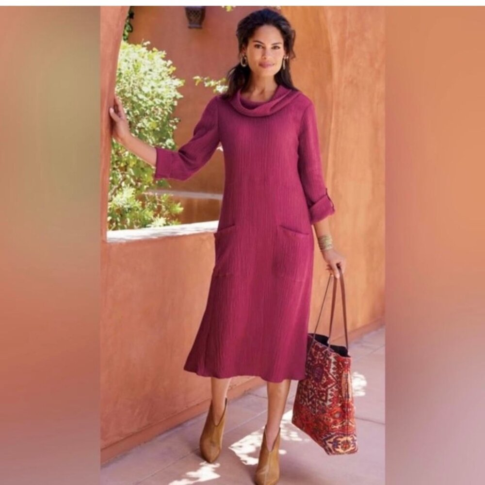 Soft Surroundings Everly Gauz Midi Dress